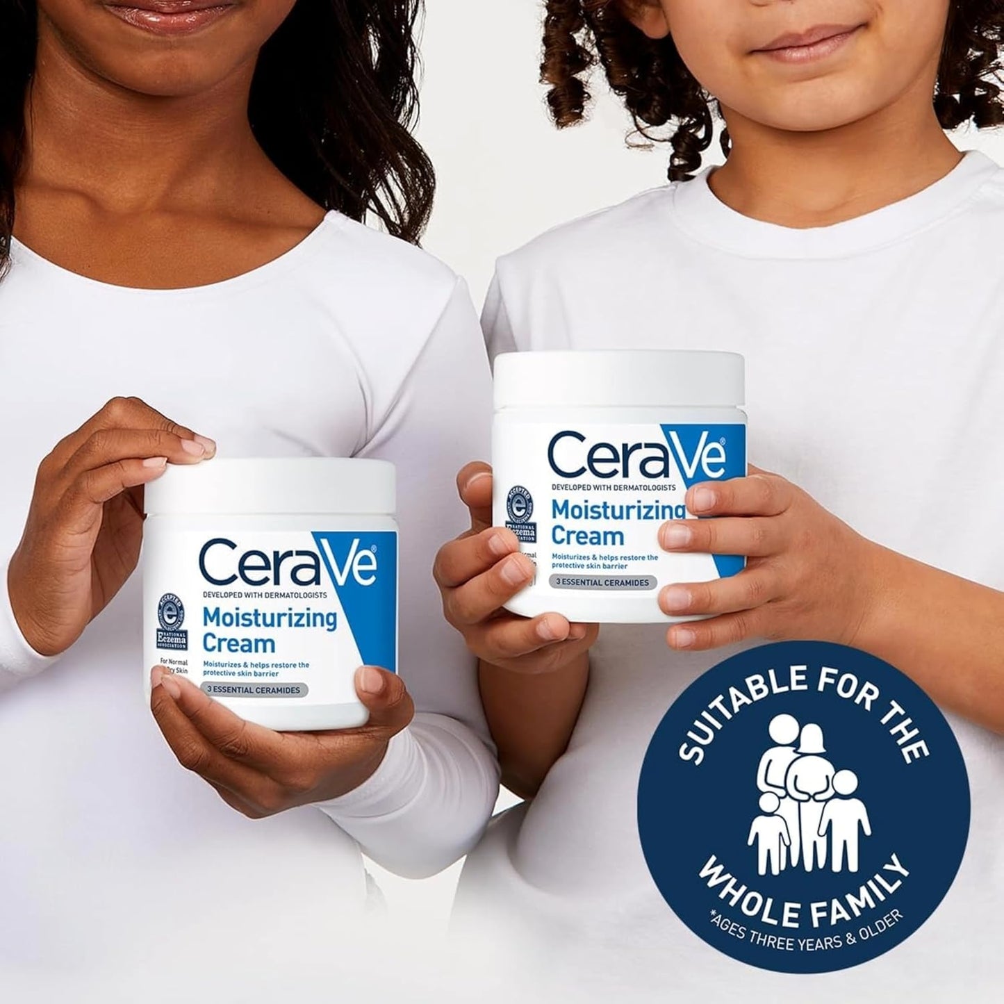 CeraVe Moisturizing Cream, Face Body Moisturizer, Normal to Dry Skin 8/19 Oz