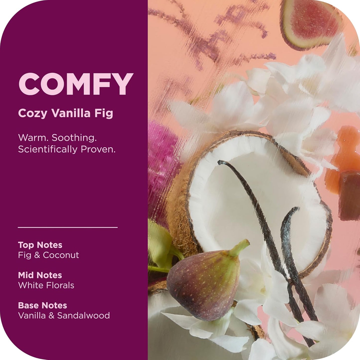 OLLY Body Wash Comfy Mood + Skin with ceramides, chamomile oil & vitamin E to Hydrate & Nourish Skin, Cozy Vanilla & Fig Scent 17 Fl Oz
