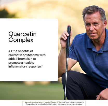 THORNE - Quercetin Complex - Antioxidant Supplement with Bromelain for Immune Health, Respiratory Support & Seasonal Allergy Relief* - Third-Party Certified - Gluten, Dairy & Soy-Free - 60 Capsules