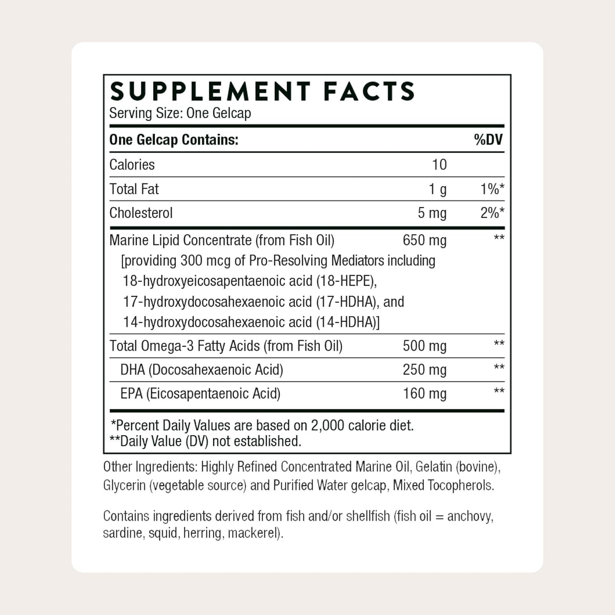 THORNE - Pro-Resolving Mediators - Combines Pre-Resolving Mediators with EPA & DHA - Supports Tissue Repair & Brain, Nerve, Cardiovascular & Immune Health* - Third-Party Certified - 60 Softgels