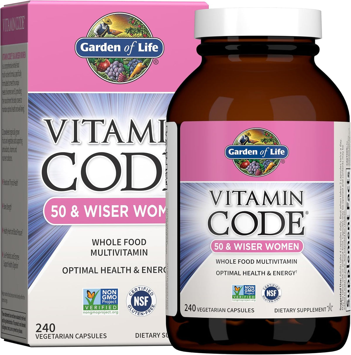Garden Of Life, Vitamin Code 50 Wiser Womens Multi 120 Organic, 120 Count