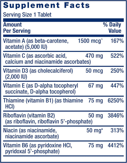 Life Extension One-Per-Day Multivitamin – Packed with Over 25 Vitamins, Minerals & Plant Extracts, Quercetin, 5-MTHF Folate & More – 1-Daily, Non-GMO, Gluten-Free – 60 Tablets