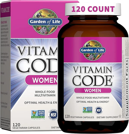 Garden of Life Multivitamin for Women, Vitamin Code Women's Multi - Whole Food Womens Multi Vitamins, Iron, Folate not Folic Acid, Vitamin A and Probiotics for Womens Energy