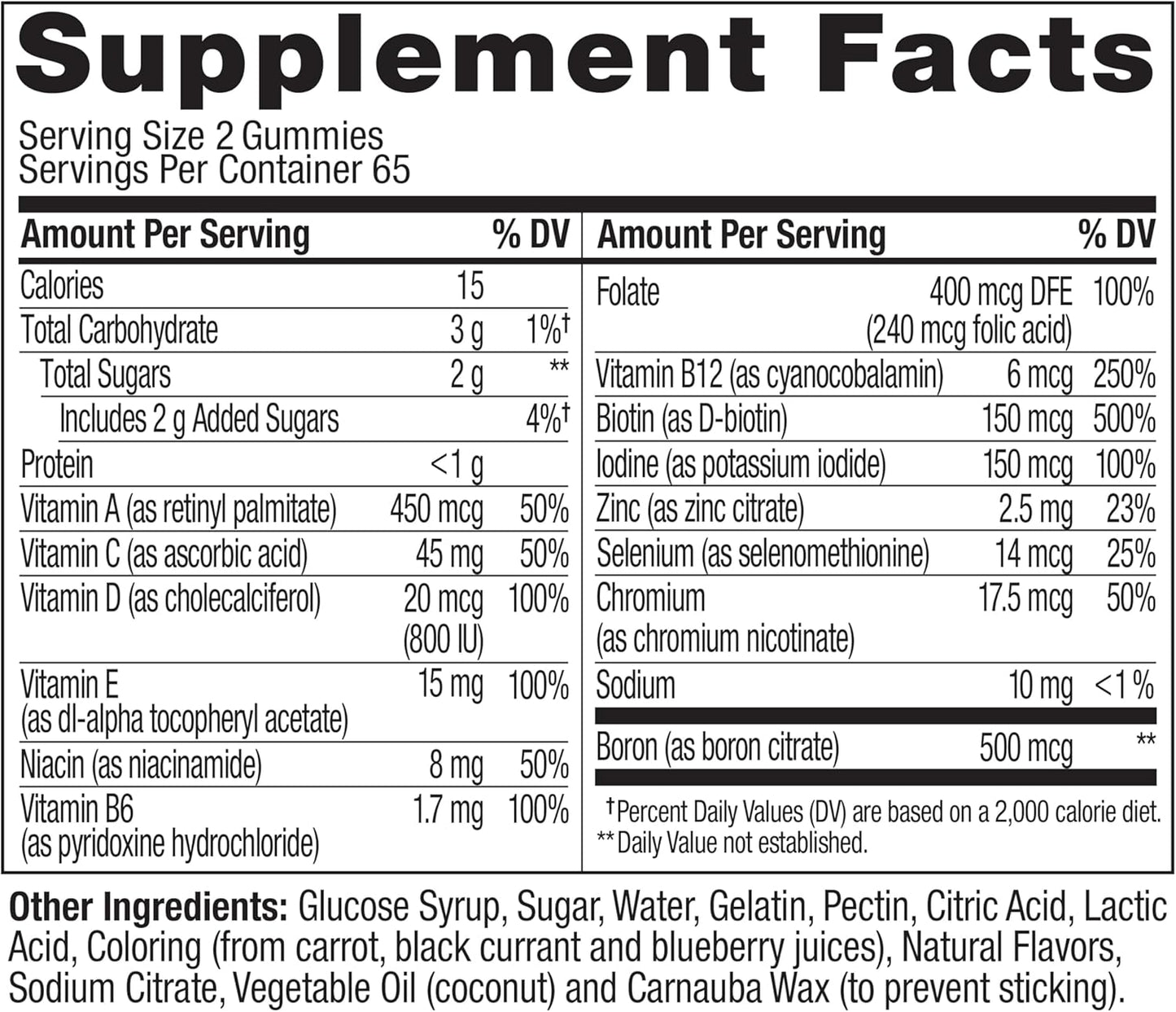 OLLY Women's Daily Multivitamin Gummy, Vitamins A, D, C, E, Biotin, Folic Acid, Adult Chewable Vitamin, Berry Flavor