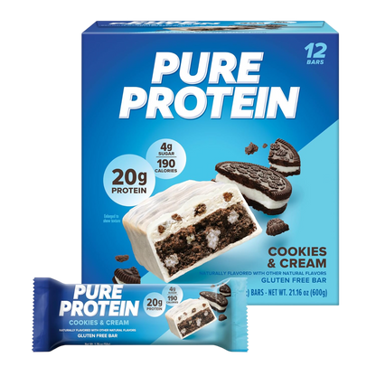 Pure Protein Deluxe Protein Bars, Chocolate, Cookies & Cream, Birthday Cake, Caramel Churro, Samples Pack