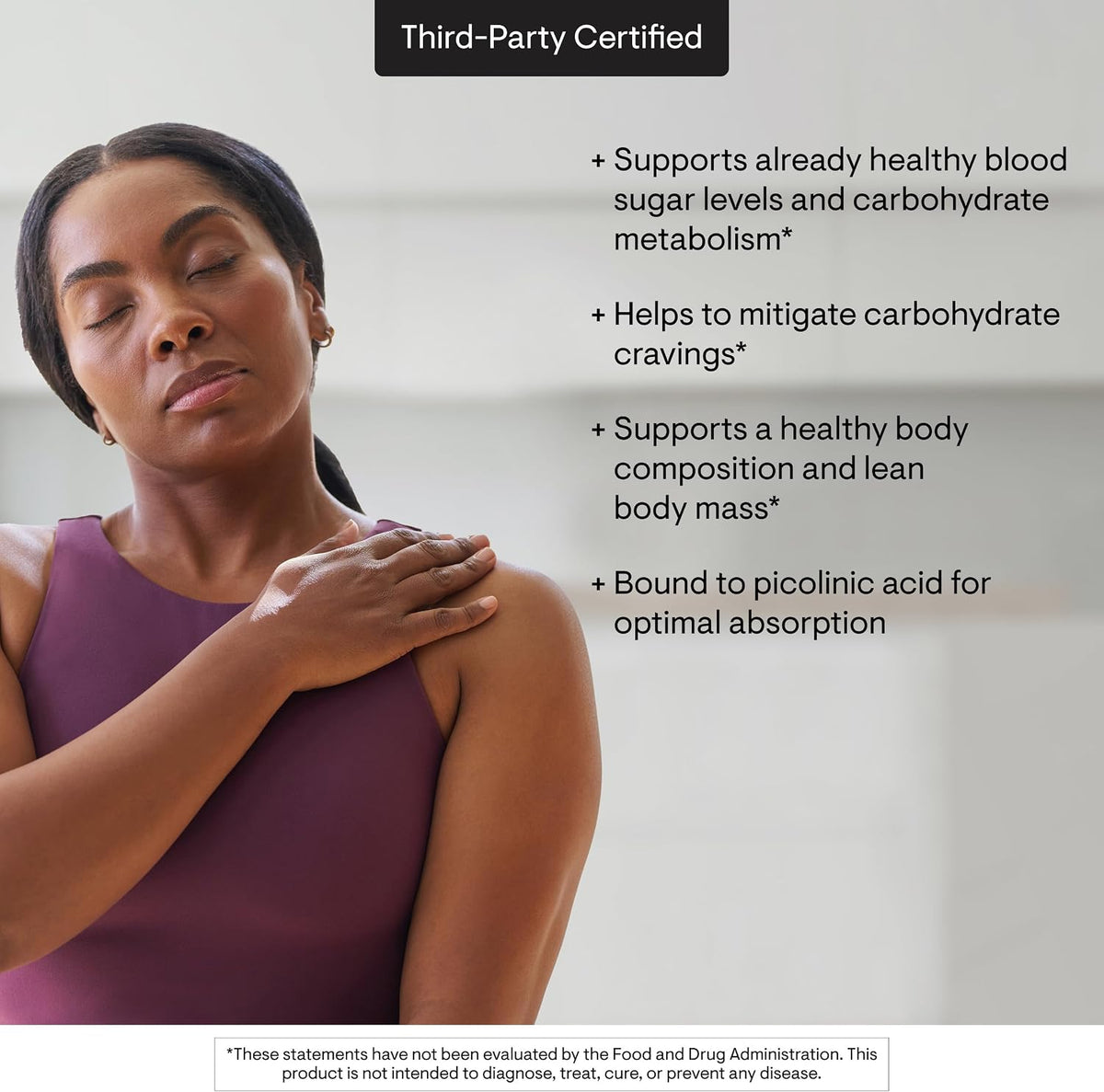 THORNE - Chromium Picolinate - Essential Mineral Supplement for Healthy Metabolism Support - Supports Carbohydrate Cravings* - Third-Party Certified - Dairy, Soy & Gluten-Free - 60 Capsules