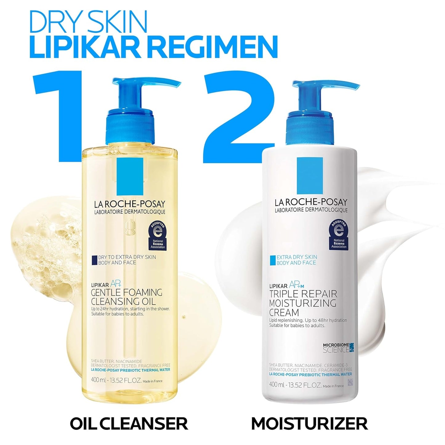 La Roche-Posay Lipikar AP+MAX Triple Repair Moisturizing Body Cream | Face & Body Lotion for Dry Skin with Shea Butter & Niacinamide | Gentle Moisturizer for Very Dry, Rough & Sensitive Skin
