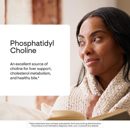 THORNE - Phosphatidyl Choline - Phospholipid Complex for Liver Support, Cholesterol Metabolism & Healthy Bile* - Third-Party Certified - Gluten & Dairy-Free - 60 Softgels