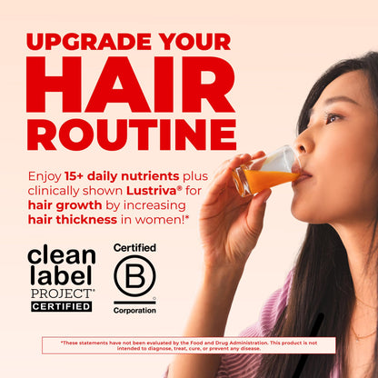 MARYRUTH'S Liquid Multivitamin+Hair Growth | Biotin 10000mcg | Lustriva Hair Growth Supplement | Clinically Tested in Women for Thicker Hair&Facial Wrinkle | Skin Care | Ages 18+