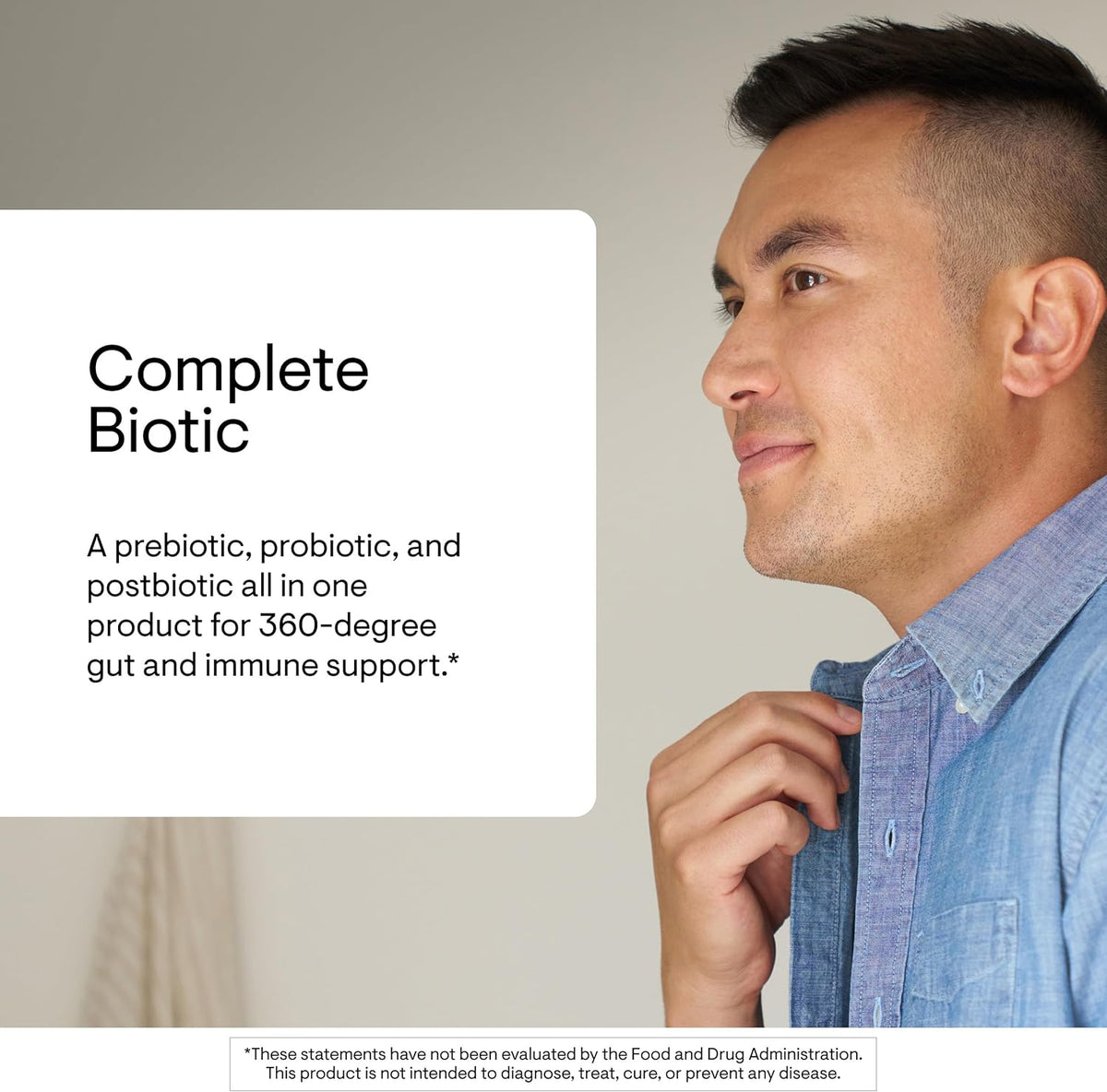 THORNE - Complete Biotic - Probiotic, Prebiotic & Postbiotic for Women, Men & Kids - Supports Gut, Digestive & Immune Health* - Occasional Constipation, Diarrhea, Gas & Bloating Relief* - 30 Servings
