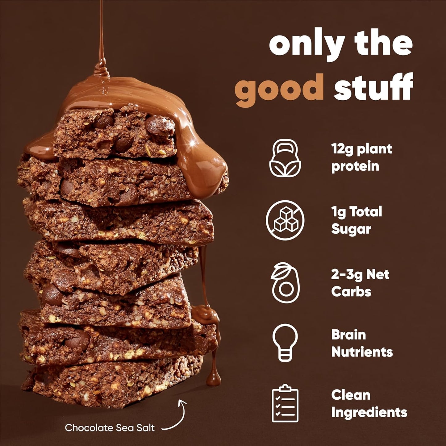 IQBAR Clean Plant Protein Bars - Chocolate Lovers Variety - 12/24/36 Count - Keto, Vegan, High Fiber, Gluten and Dairy Free, Low Sugar Snack - Brain and Body Nutrients for Focus, Energy, Meal Replacement