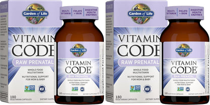Garden of Life Vitamin Code Raw Prenatal Multivitamin for Women with Iron, Folate, Probiotics and Whole Food Nutrients - Immune and Cellular Energy Support, Non-GMO, Gluten-Free, Kosher, 10 Day Supply
