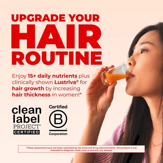 MARYRUTH'S Liquid Multivitamin+Hair Growth | Biotin 10000mcg | Lustriva Hair Growth Supplement | Clinically Tested in Women for Thicker Hair&Facial Wrinkle | Skin Care | Ages 18+