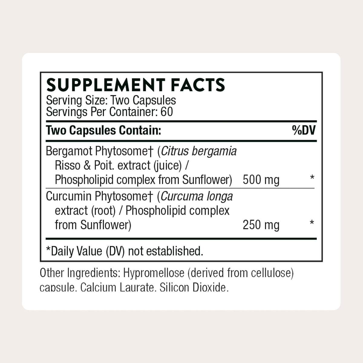 THORNE - Metabolic Health - Bergamot & Curcumin Phytosome Supplement to Aid Weight Management - Supports Healthy Fat Metabolism to Promote a Healthy Liver* - Third-Party Certified - 120 Capsules