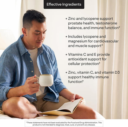 THORNE - Men's Multi 50+ - Comprehensive Daily Multi with Vitamins A, B6, B12, C, D, E, Zinc & More - Support Heart, Brain, Prostate, Muscle & Immune Health* - Third-Party Certified - 180 Capsules