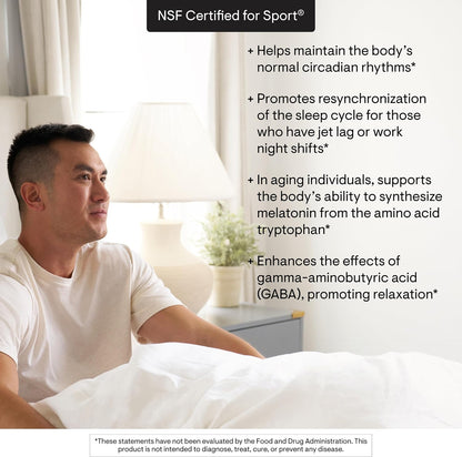 THORNE - Melaton-3-3 mg Melatonin Supplement - Supports Normal Circadian Rhythms, Restful Sleep & Relaxation* - NSF Certified for Sport - Gluten, Dairy & Soy-Free - 60 Capsules