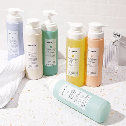 Naturium The Perfector/Booster/Brightener/Energizer/Glow Getter/Multi Vitamin Body Wash, Gentle & Smoothing Cleanser - 16.9 Fl Oz