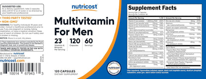 Nutricost Multivitamin for Men 120 Capsules - Vitamins and Minerals for The Healthy Man