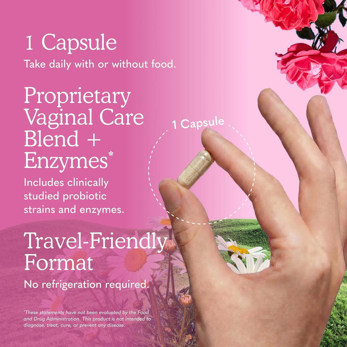 Garden of Life Raw Probiotics Vaginal Care - 50 Billion CFU - 38 Probiotic Strains - Supports Vaginal & Urinary Tract Health - Shelf Stable - 30 Vegetarian Capsules