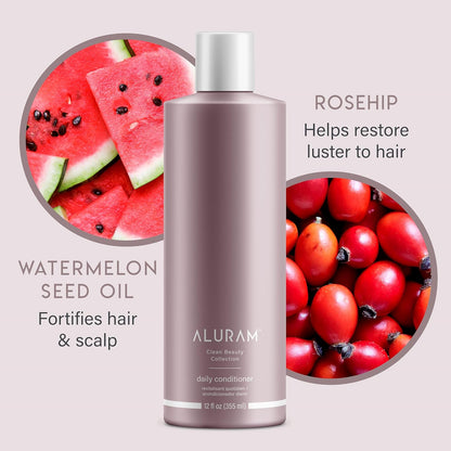ALURAM Coconut Water Daily Conditioner for Men and Women, Clean Hydration and Shine for All Hair Types, 12/33.8 Fl Oz