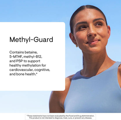 THORNE - Methyl-Guard - Supports Methylation for Healthy Heart, Blood Vessels, Brain & Bones* - Vitamins B6 & B12, Folate (5-MTHF) & Betaine - Gluten, Dairy & Soy-Free - 180 Capsules