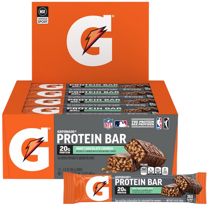 Gatorade Whey Protein Recover Bars, Chocolate Chip/Cookies & Cream/ Mint Chocolate Crunch