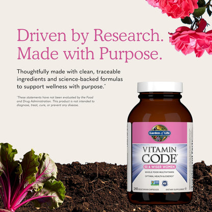 Garden Of Life, Vitamin Code 50 Wiser Womens Multi 120 Organic, 120 Count
