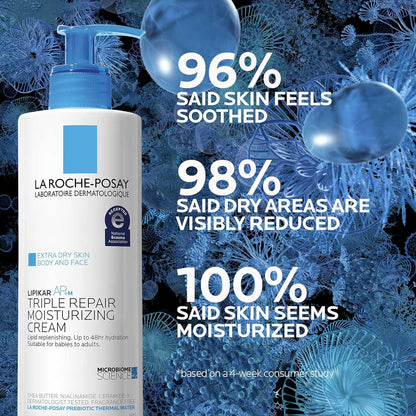 La Roche-Posay Lipikar AP+MAX Triple Repair Moisturizing Body Cream | Face & Body Lotion for Dry Skin with Shea Butter & Niacinamide | Gentle Moisturizer for Very Dry, Rough & Sensitive Skin