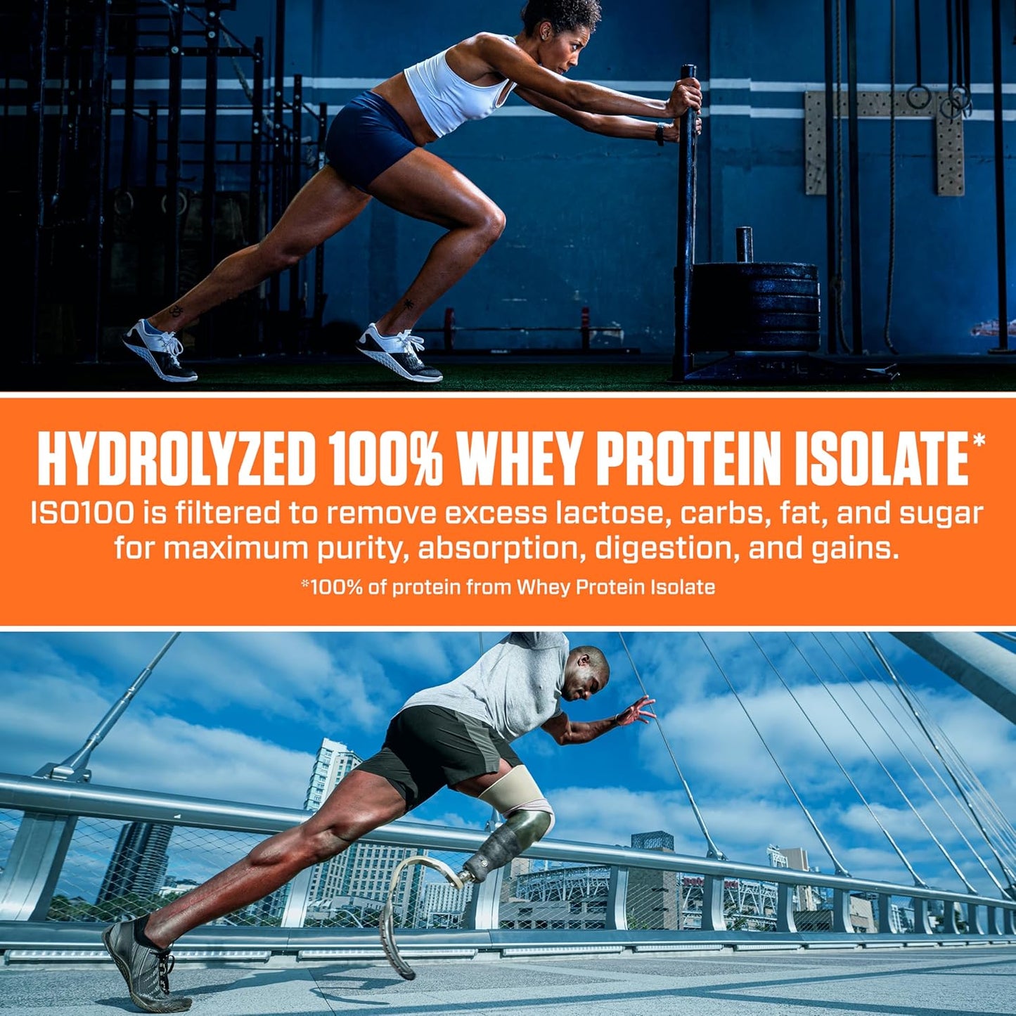 Dymatize x Dunkin' Cappuccino ISO100 Whey Protein Powder, 95mg Caffeine, 25g of Protein5.5g BCAAs, 120 Cal., Gluten Free, 1g Fat, 1g Sugar, 2g Carb