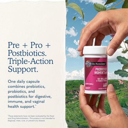 Garden of Life Dr. Formulated Once Daily 3-in-1 Probiotic for Women – Digestive, Immune & Vaginal Health, 30 Day Supply