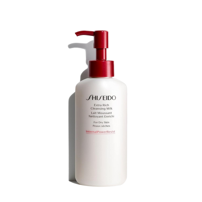 Shiseido Extra Rich Cleansing Milk - 125 mL - Gentle Cleanser for Hydrated, Moisturized Skin - Gentle & Soap Free - For Dry, Very Dry & Sensitive Skin