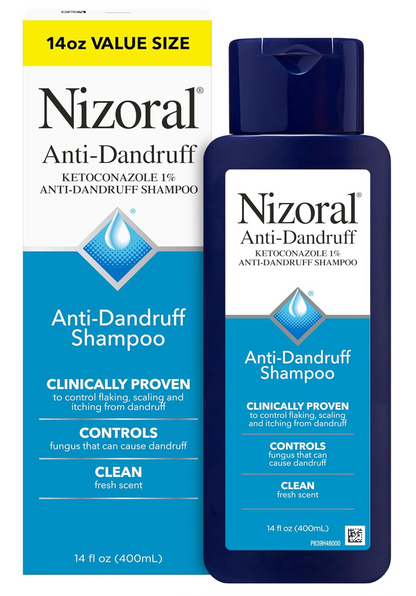 Nizoral Anti-Dandruff Shampoo with 1% Ketoconazole, Fresh Scent, 7 Oz/14 Oz