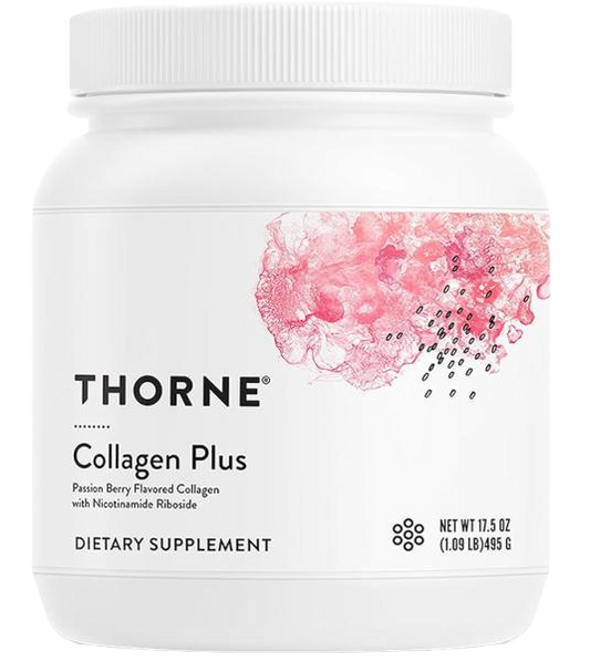THORNE - Collagen Plus - Grass-Fed Collagen Peptides with Nicotinamide Riboside, Polyphenols & Ceramides - Supports Healthy Skin, Hair & Nails* - NAD Supplement - Third-Party Certified - 30 Servings
