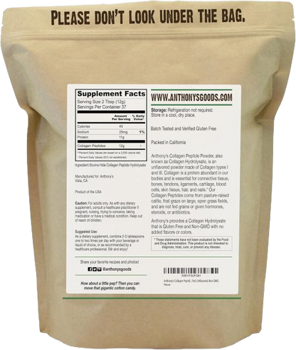 Anthony's Collagen Peptide Powder, 1 LB