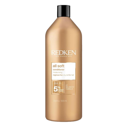 Redken All Soft Conditioner - Moisturizes & Hydrates Dry, Brittle Hair, Softens, Smooths & Adds Hair Shine, Conditioner & Detangler