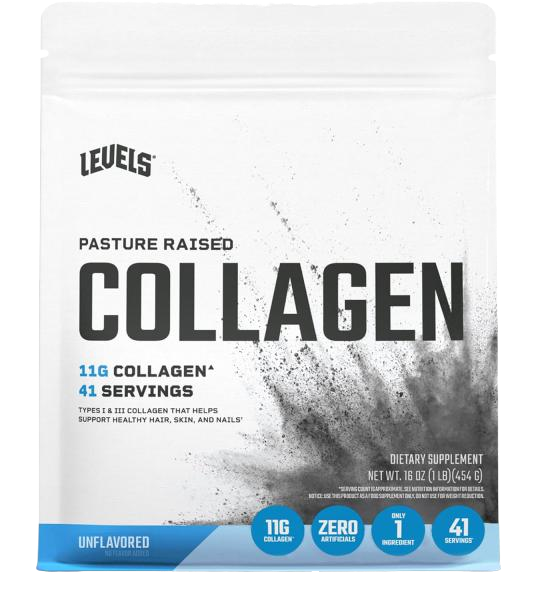 Levels Collagen Peptides, No Artificial Ingredients, 11G of Collagen, Unflavored, 1LB