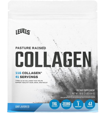 Levels Collagen Peptides, No Artificial Ingredients, 11G of Collagen, Unflavored, 1LB