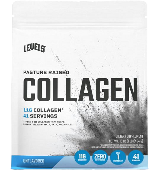 Levels Collagen Peptides, No Artificial Ingredients, 11G of Collagen, Unflavored, 1LB