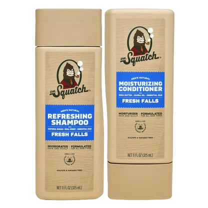Dr. Squatch Natural Men's Shampoo and Conditioner Set - 5 Flavor's, Fresh Falls/Coconut Castaway/ Pine Tar/ Summer Citrus/ Wood Barrel Bourbon