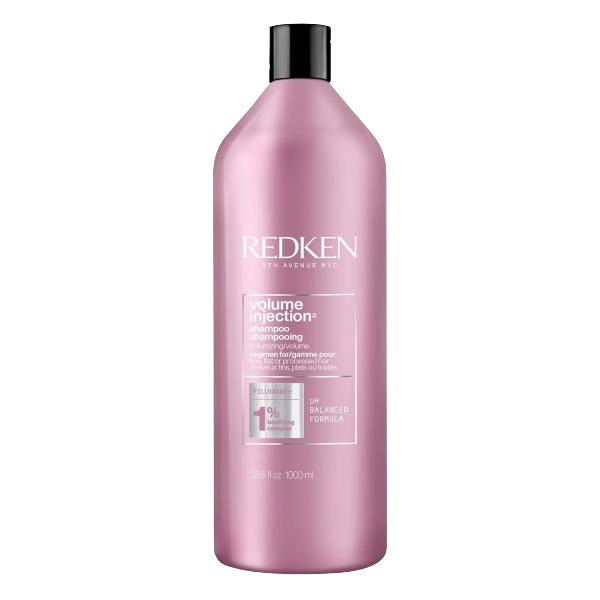 Redken Volume Injection Shampoo For Fine Hair - Adds Lift & Body, Volumizing & Detangling Without Weighing Down, Paraben Free