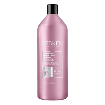 Redken Volume Injection Shampoo For Fine Hair - Adds Lift & Body, Volumizing & Detangling Without Weighing Down, Paraben Free