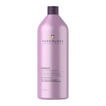 Pureology Hydrate Conditioner - For Dry or Color Treated Hair, Nourishing Conditioner to Restore Moisture and Seal in Hydration, Vegan