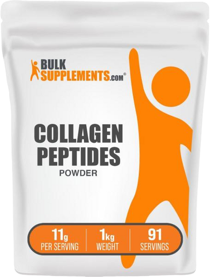 BulkSupplements.com Collagen Peptides Powder - Bovine Collagen Powder, Powdered Collagen Supplement - Hydrolyzed & Gluten Free, 11g per Serving