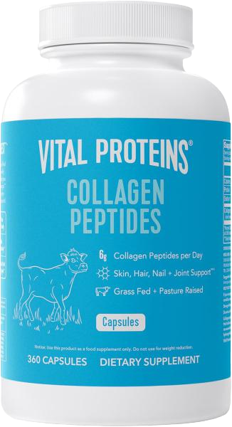 Vital Proteins Collagen Peptides Capsules for Women, Collagen Supplement 360 Capsules