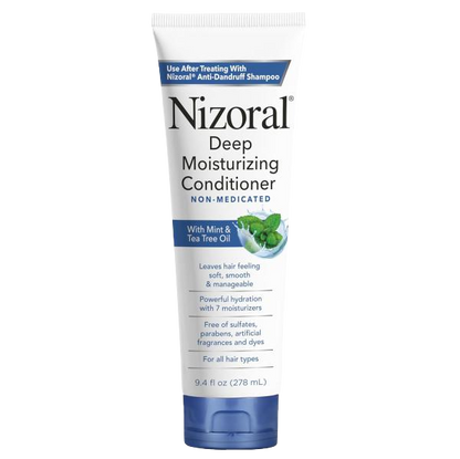Nizoral Deep Moisturizing Conditioner, 9.4 oz, Anti-Dandruff Conditioner with Mint & Tea Tree Oil, Sulfate and Paraben Free, No Artificial Fragrance, For All Hair Types