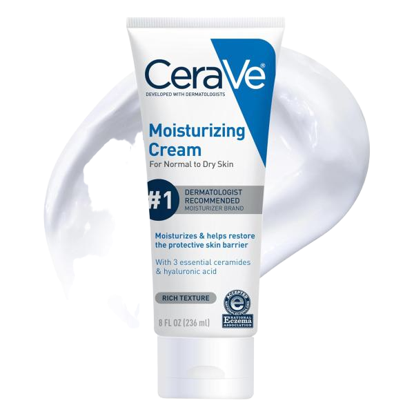 CeraVe Moisturizing Cream, Face Body Moisturizer, Normal to Dry Skin 8/19 Oz
