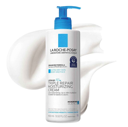 La Roche-Posay Lipikar AP+MAX Triple Repair Moisturizing Body Cream | Face & Body Lotion for Dry Skin with Shea Butter & Niacinamide | Gentle Moisturizer for Very Dry, Rough & Sensitive Skin
