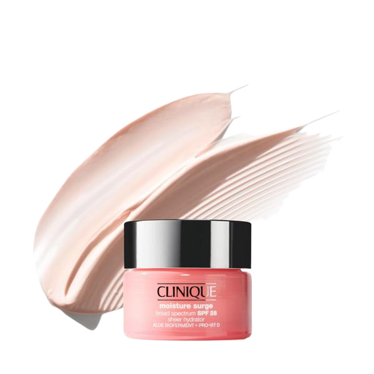Clinique Moisture Surge Broad Spectrum SPF 28 Sheer Hydrator Face Moisturizer With Hyaluronic Acid, Aloe Bioferment + Provitamin D | Hydrating + Protecting