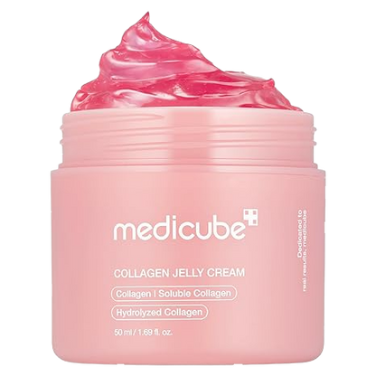 Medicube Collagen Jelly Cream- Niacinamide & Freeze-Dried Hydrolyzed Collagen - Boosts skin's barrier hydration and gives 24h Glow & Lifted Look - Korean skincare (1.69 Oz & 3.71 Oz)